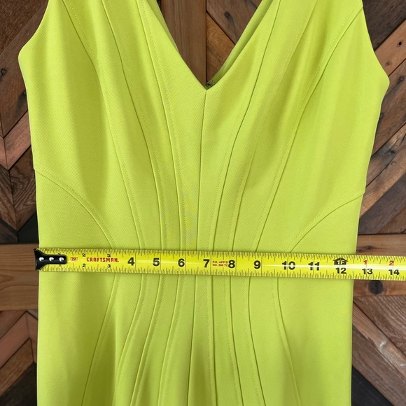 ZAC Zac Posen Size 4 Chartreuse Dress - Picture 12 of 16